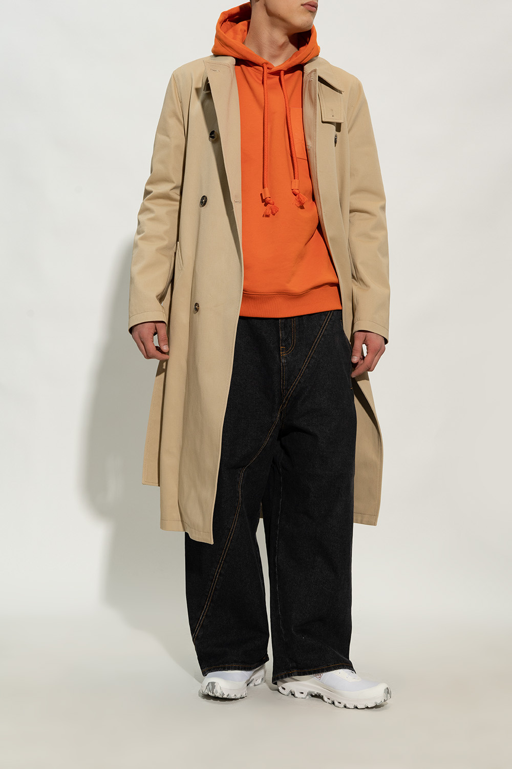 VIP【関税送料無料】希少 Loewe Ease Buckle Sabot in suede White Loewe x ON Loewe - loewe black asymmetric skirt